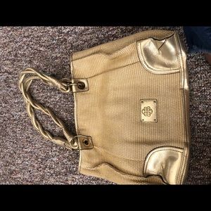 Dana Buchman Gold Woven Purse